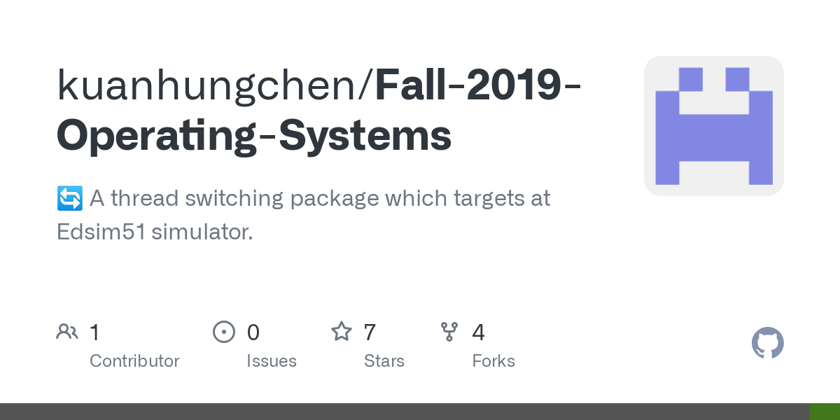 Fall 2019 Operating Systems