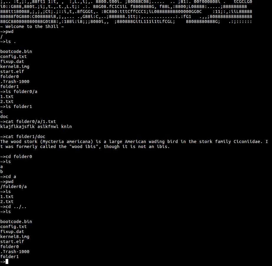 shell commands for assignment 2