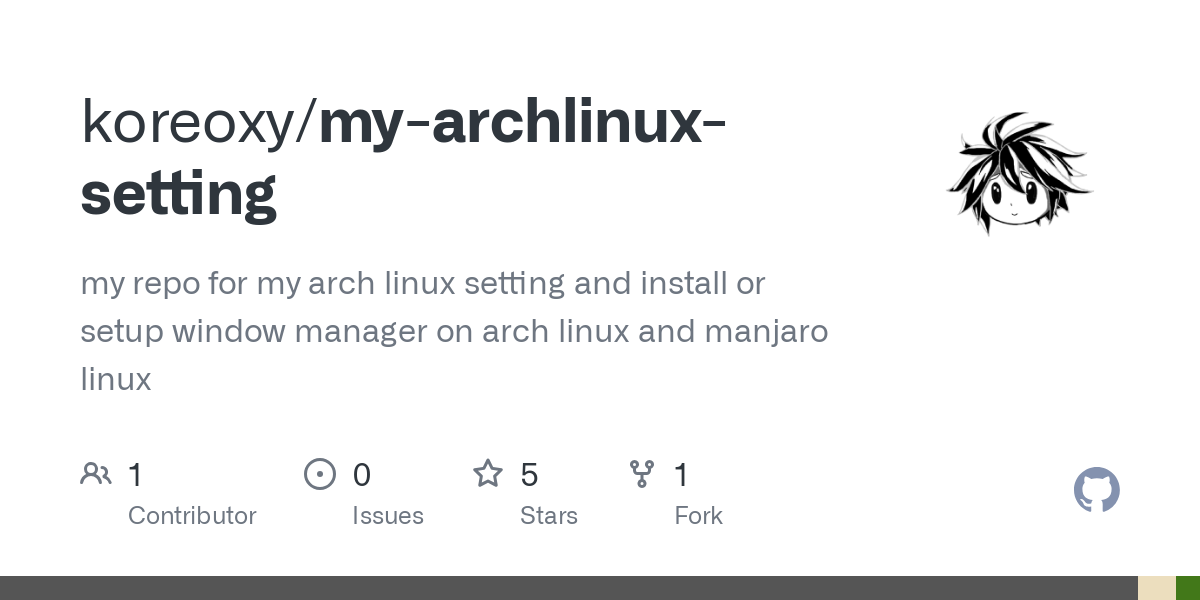 my archlinux setting
