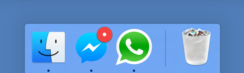 مثال على تطبيق NativeFier في MacOS Dock