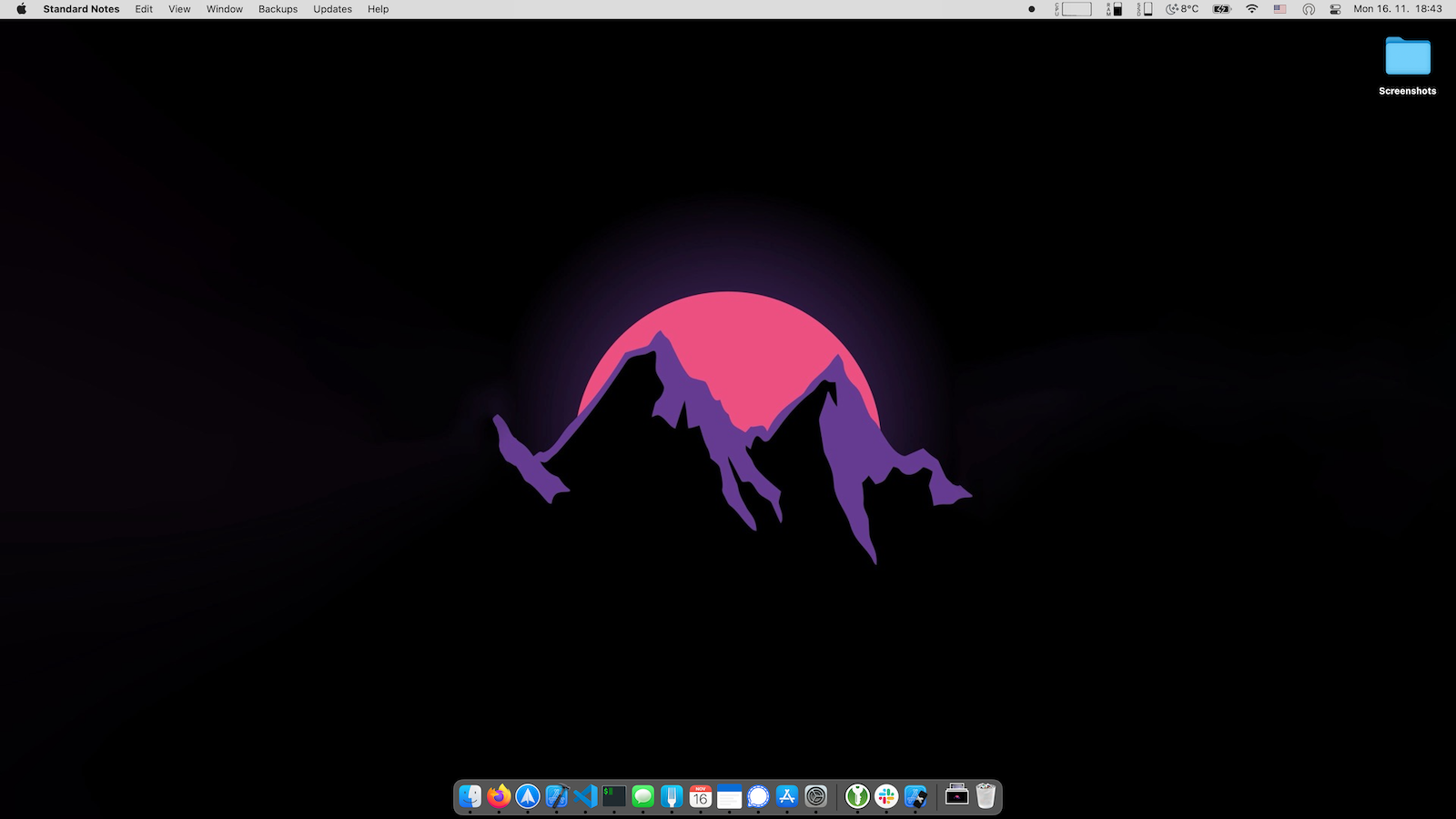 MacOS Big Sur의 사용자 정의 색상 메뉴 바