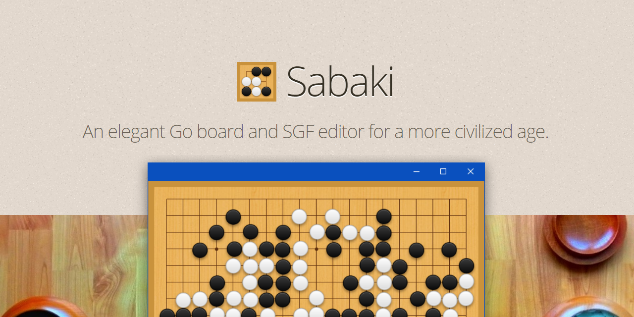 Sabaki :보다 문명화 된 나이에 대한 우아한 Go/Baduk/Weiqi 보드 및 SGF 편집자.
