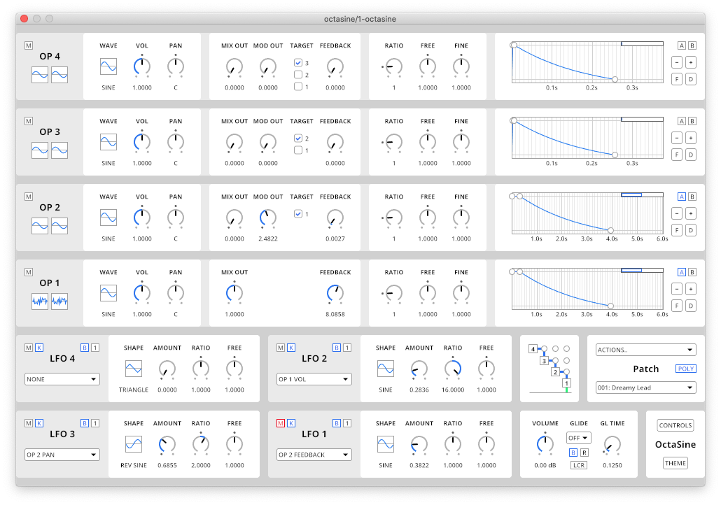 조명 모드에서 옥타신의 스크린 샷