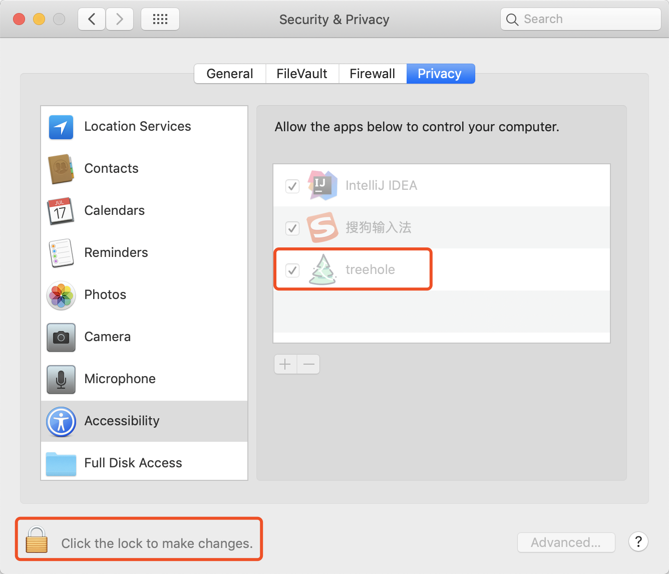 MAC -Berechtigungseinstellungen
