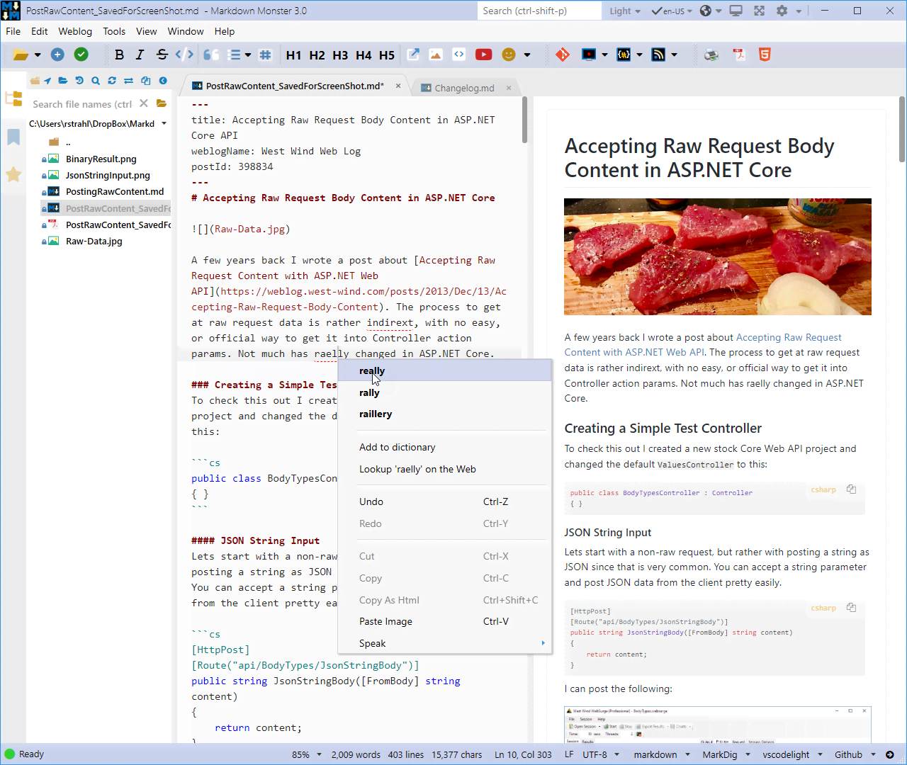 마크 다운 몬스터 스크린 샷