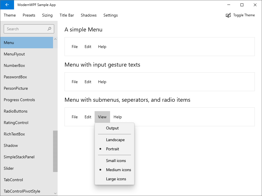 قائمة طعام Menu