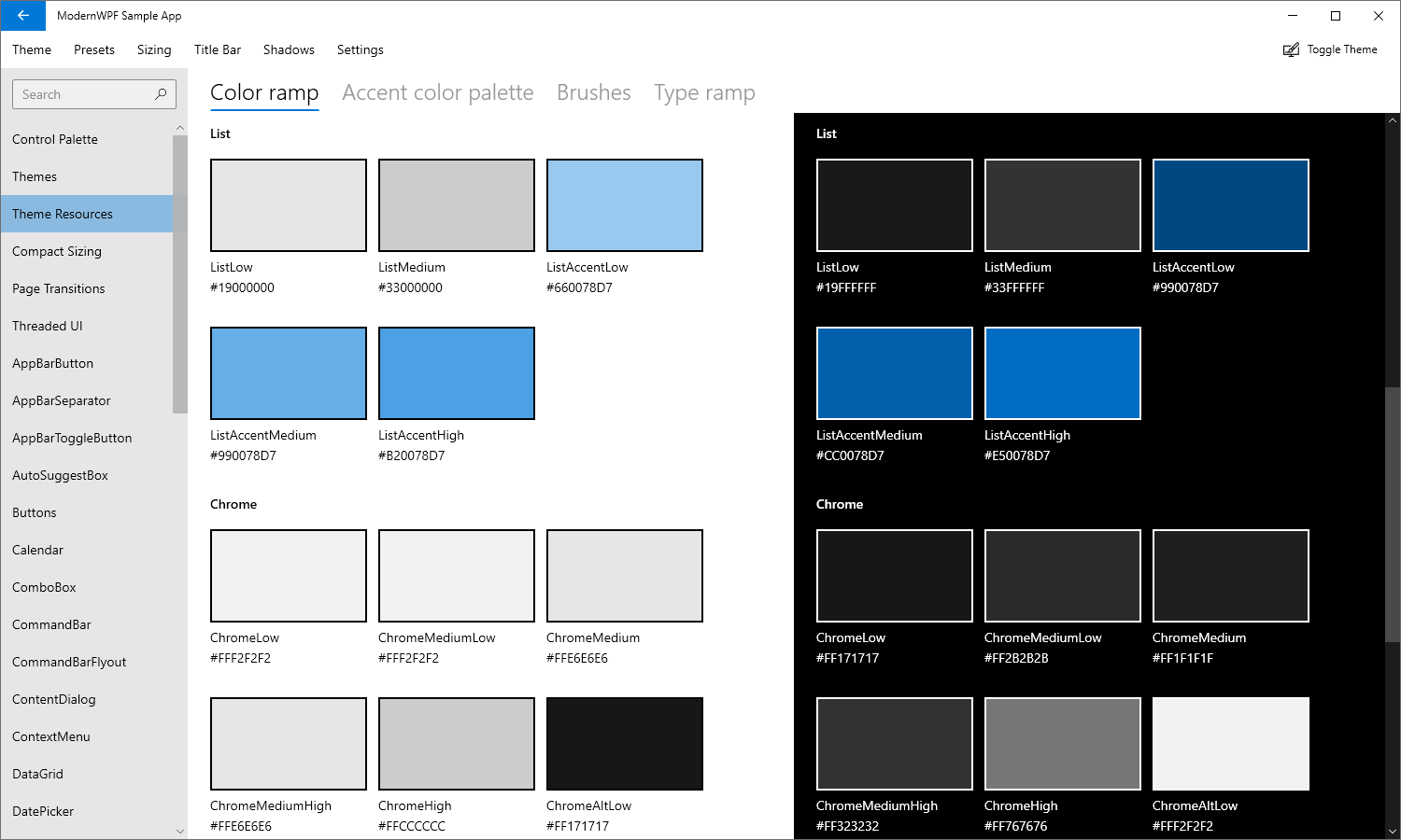 منحدر اللون Color ramp