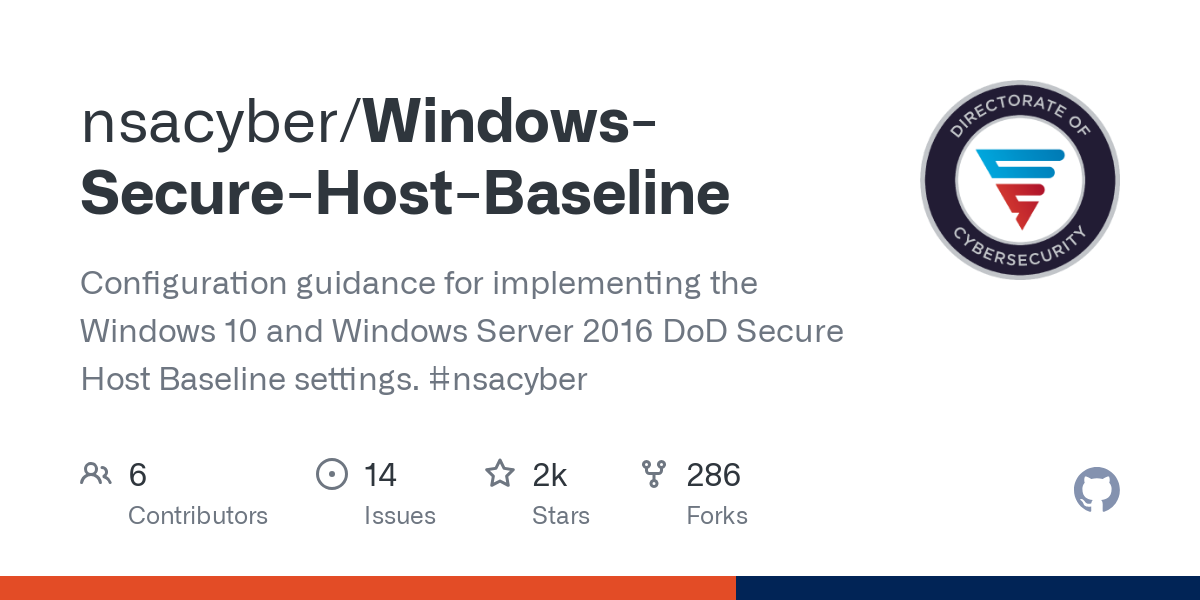 Windows Secure Host Baseline