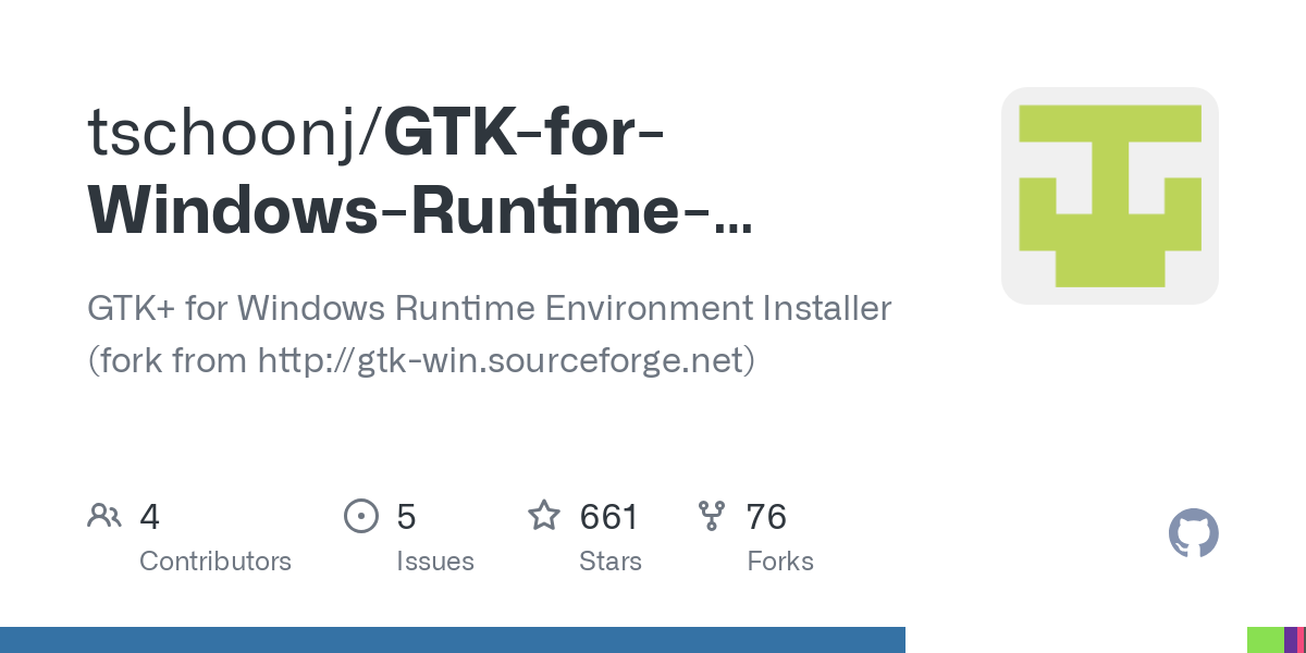 GTK for Windows Runtime Environment Installer