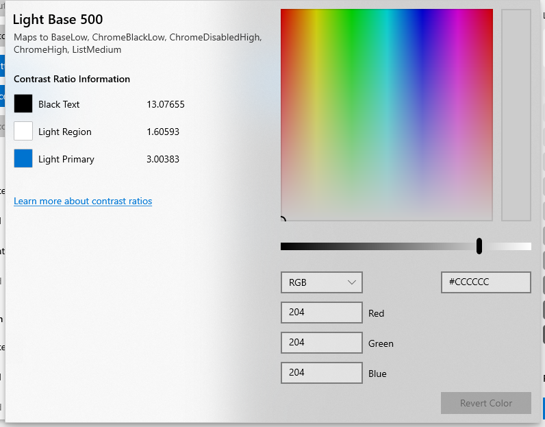 مثال لوحة التباين