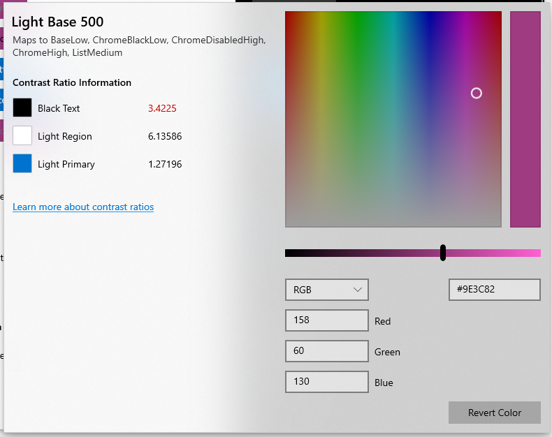 لوحة التباين مثال سيء