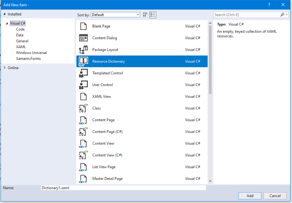 إنشاء استوديو Visual Dictionary