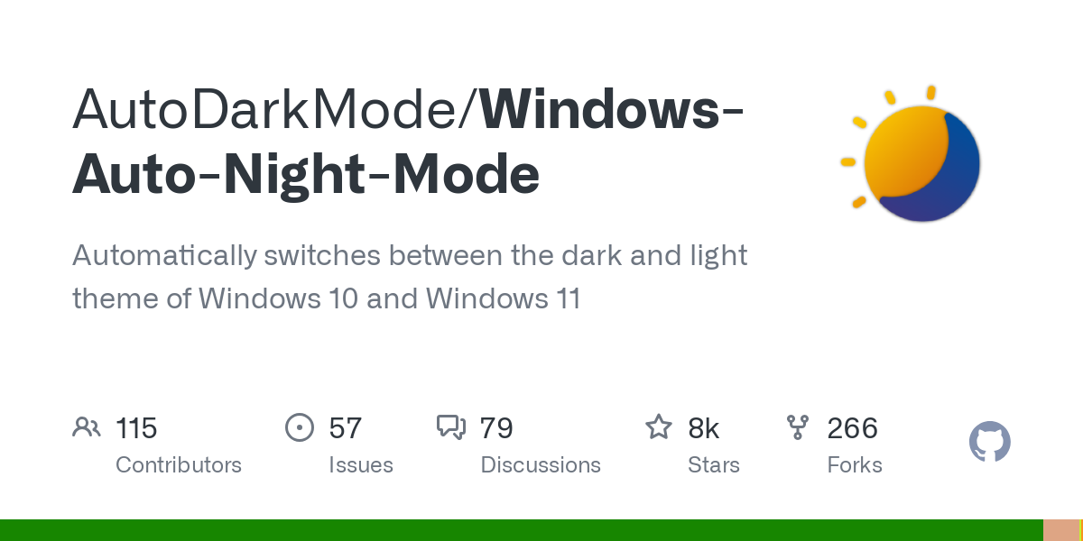Windows Auto Night Mode