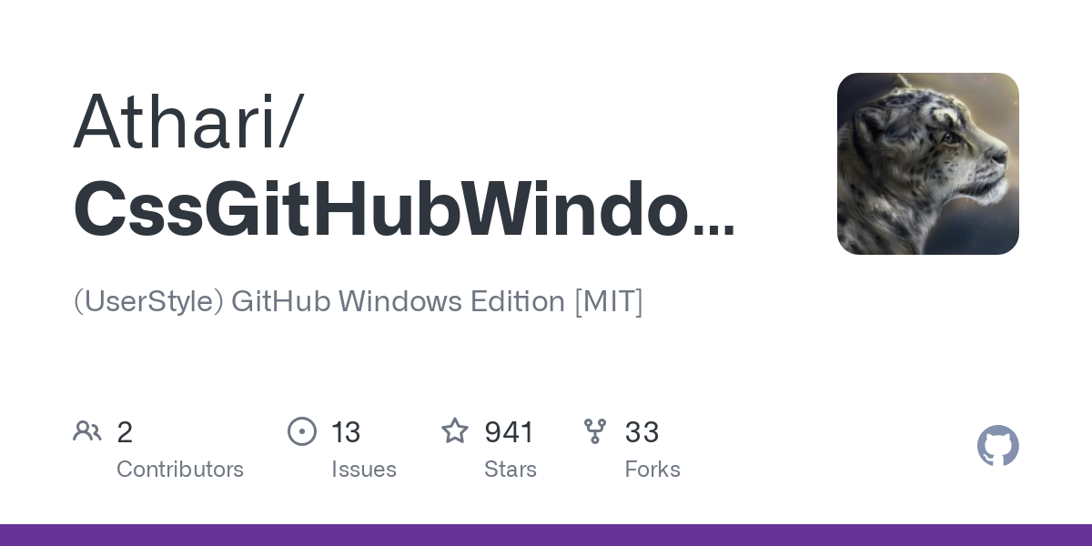CssGitHubWindows