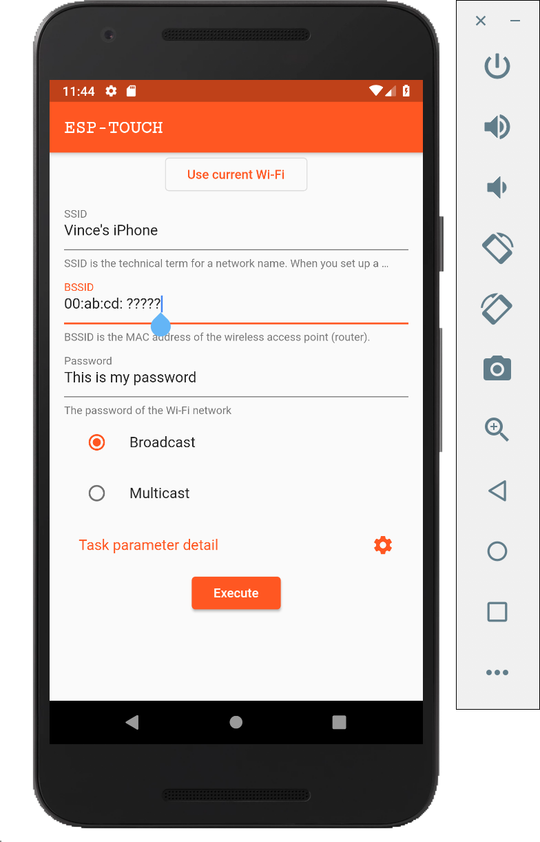 GIF Flutter Plugin esptouch_flutter - مثال على التطبيق في العمل
