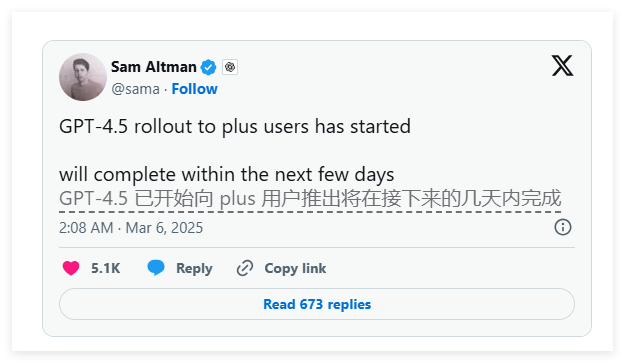 OpenAI ประกาศ GPT -4.5 ค่อยๆเปิดให้ผู้ใช้ Chatgpt Plus ทุกคน - บทความ AI