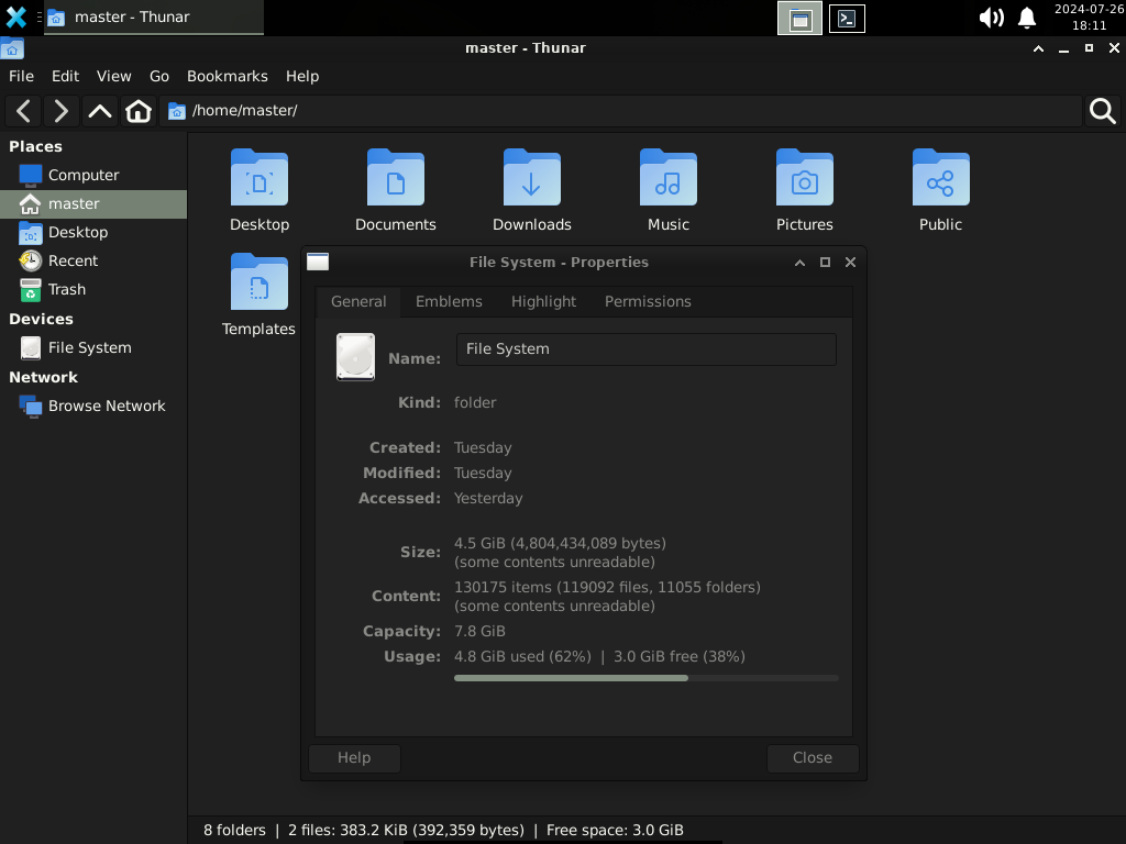 Minbianer Desktop -Übersicht