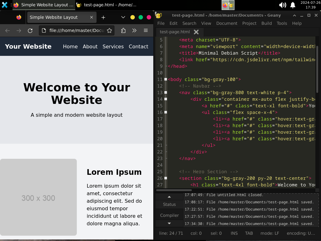 Minbianer Desktop -Übersicht