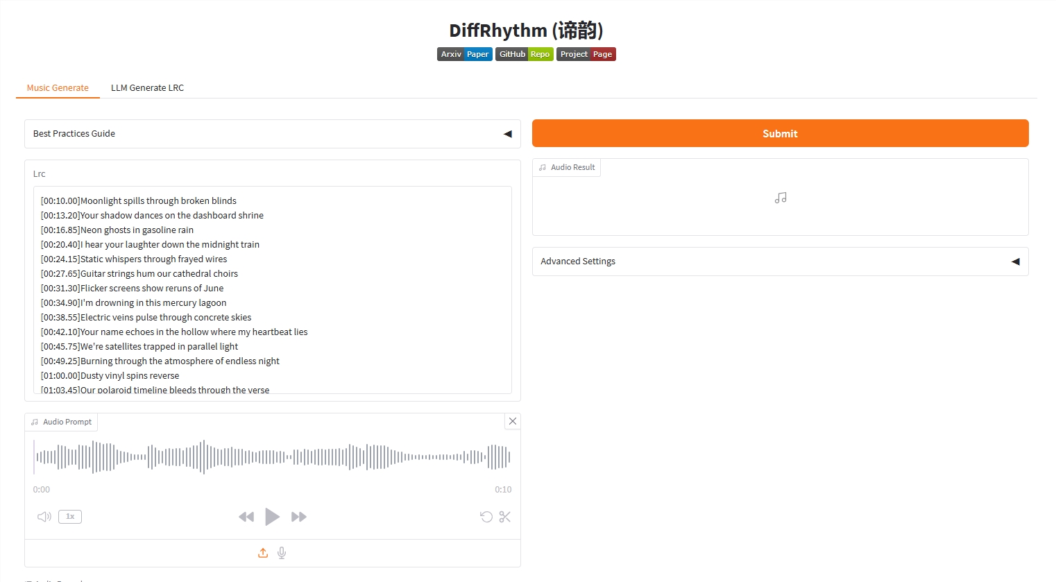音楽作成の分野に核爆弾を落としてください! Diffrhythmが爆発して出てきました:10秒のAI Divine Song、ワンクリックでボーカルの伴奏! -AI記事