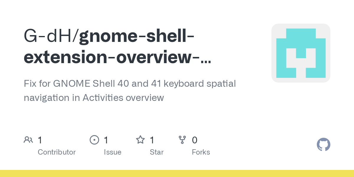 gnome shell extension overview keyboard navigation