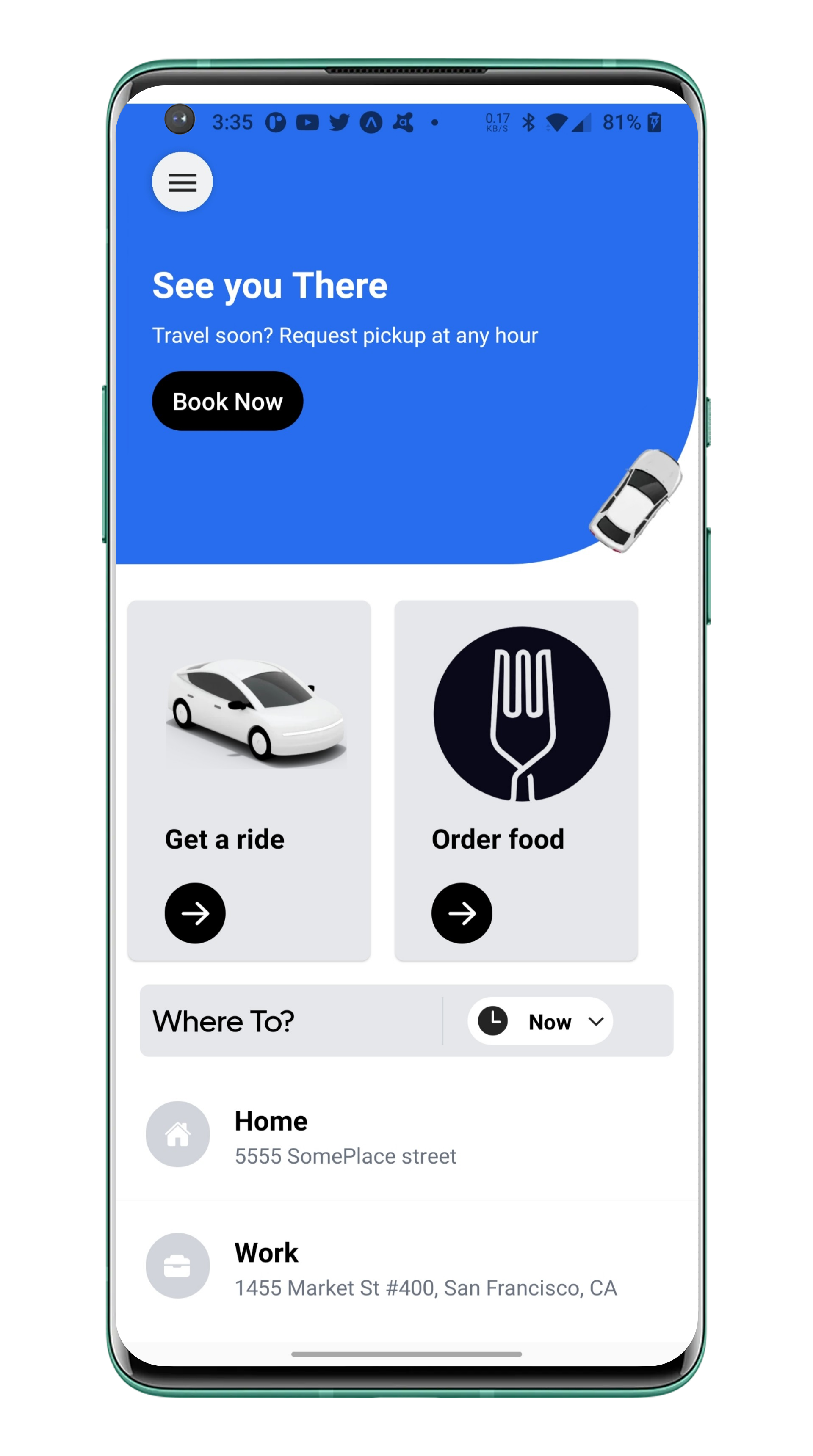 الشاشة الرئيسية
