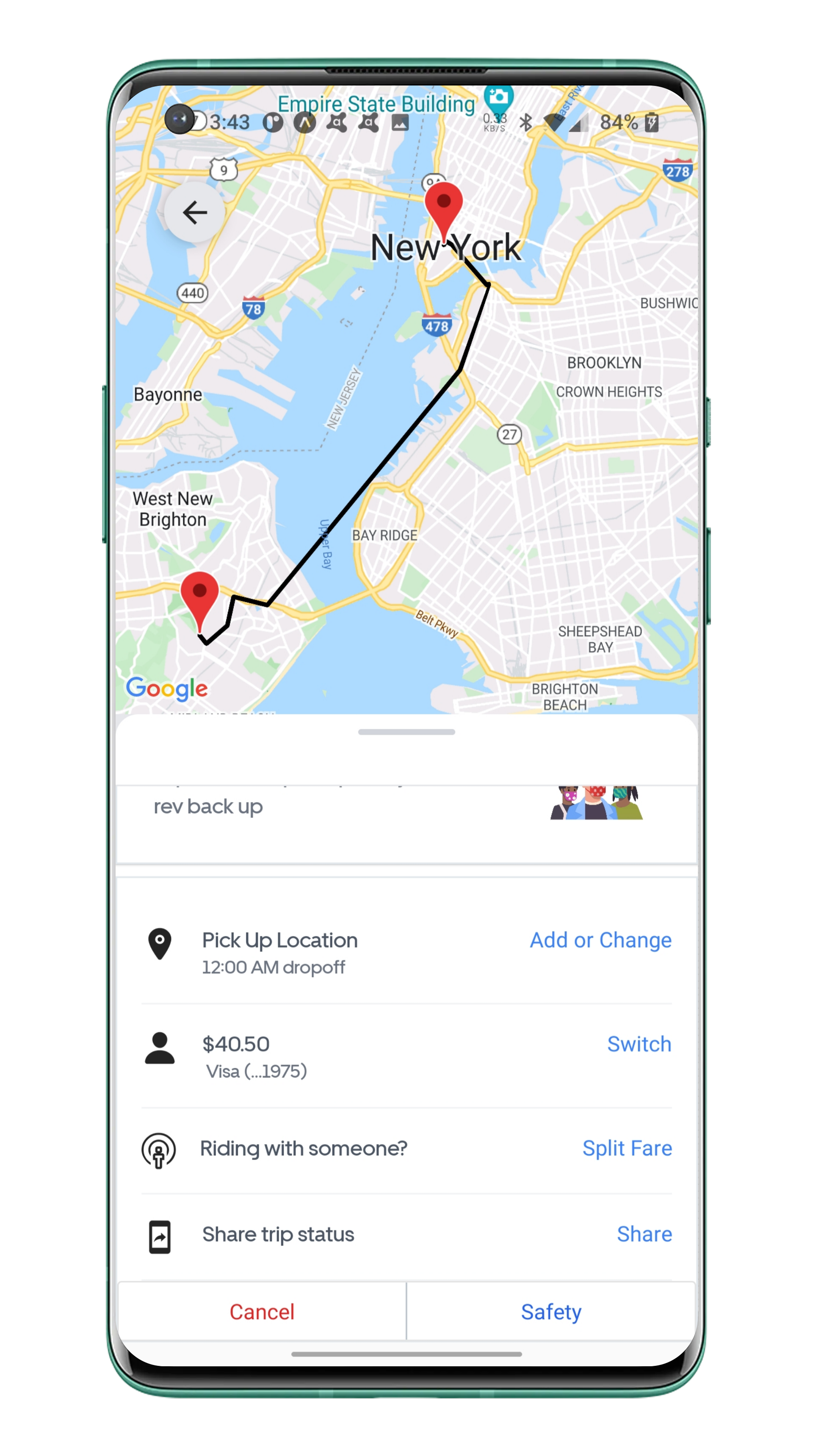 أسفل شاشة السائق