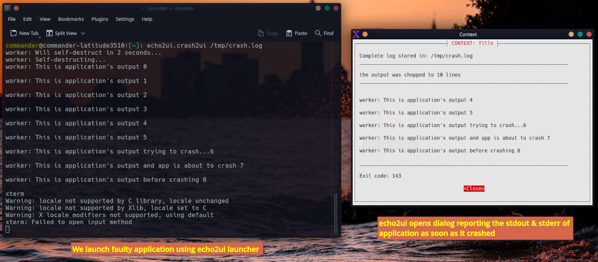 echo2ui linux