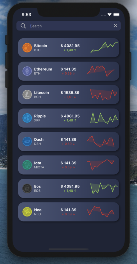 기본 동적 검색 창에 반응합니다