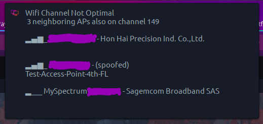 WiFi -Kanalwarnung - SSID, BSSID & Access Point Names