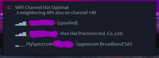 WiFi -Kanalwarnung - SSID, BSSID & Access Point Names