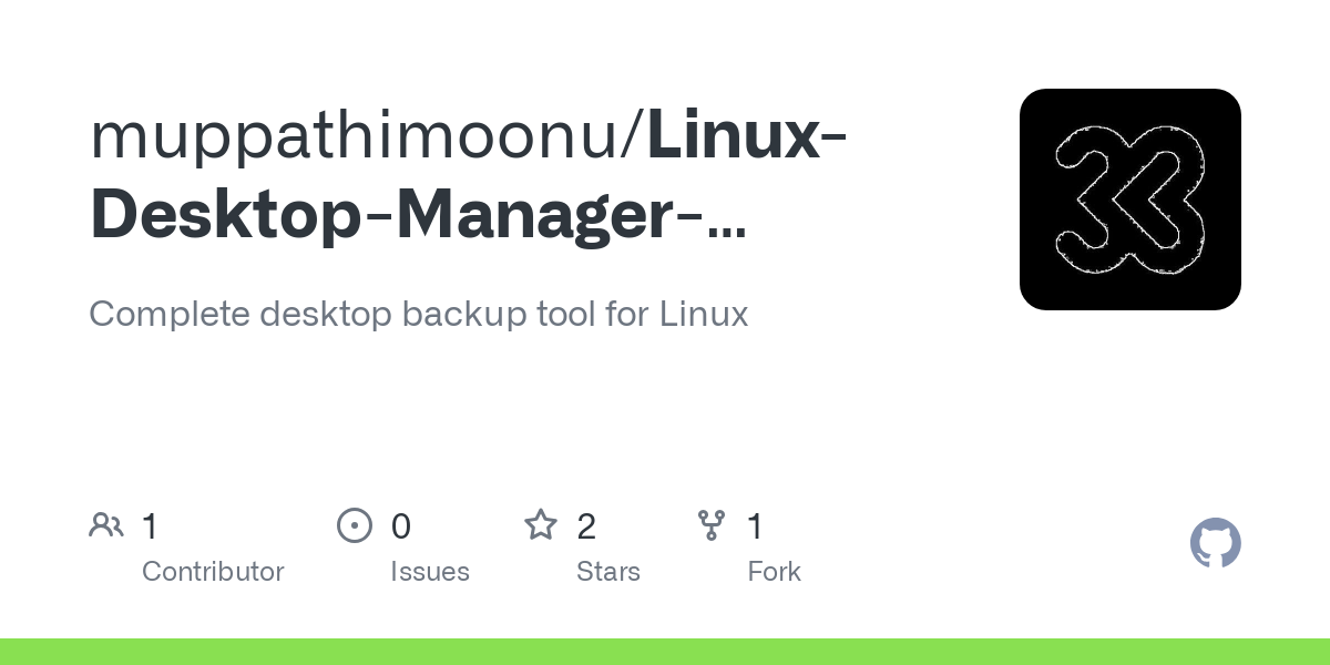 Linux Desktop Manager Backup Tool