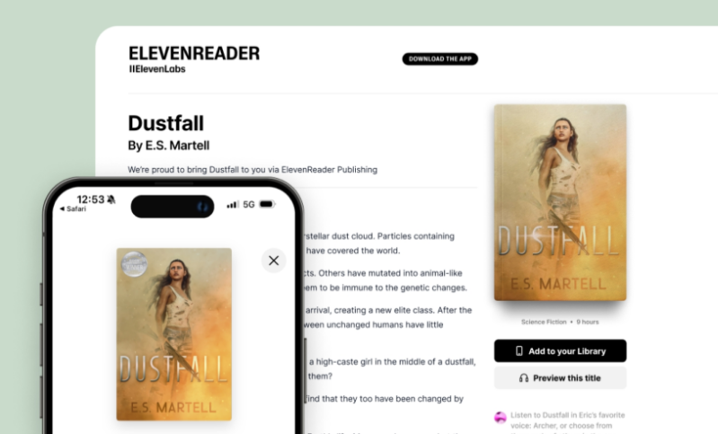 ElevenLabsはすべての作家にAIオーディオブック出版プログラムを開き、Audible -AI記事と競合する