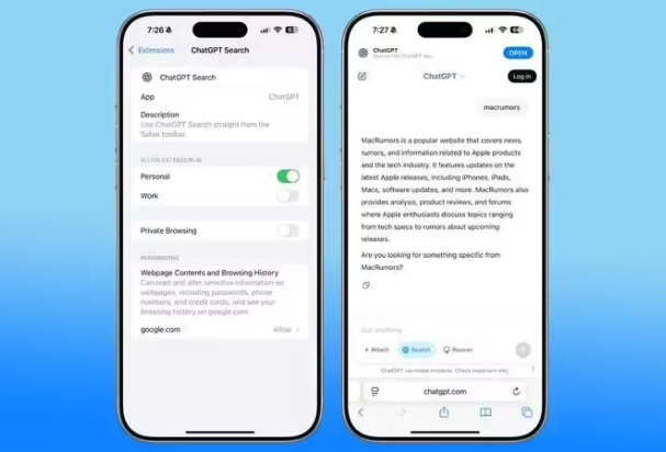 ChatGptは、更新後にSafariブラウザの新しい検索選択になります-AI記事