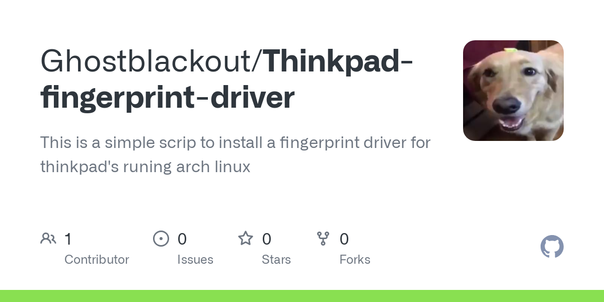 Thinkpad fingerprint driver