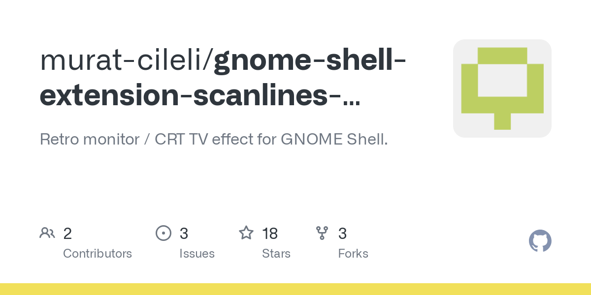 gnome shell extension scanlines effect