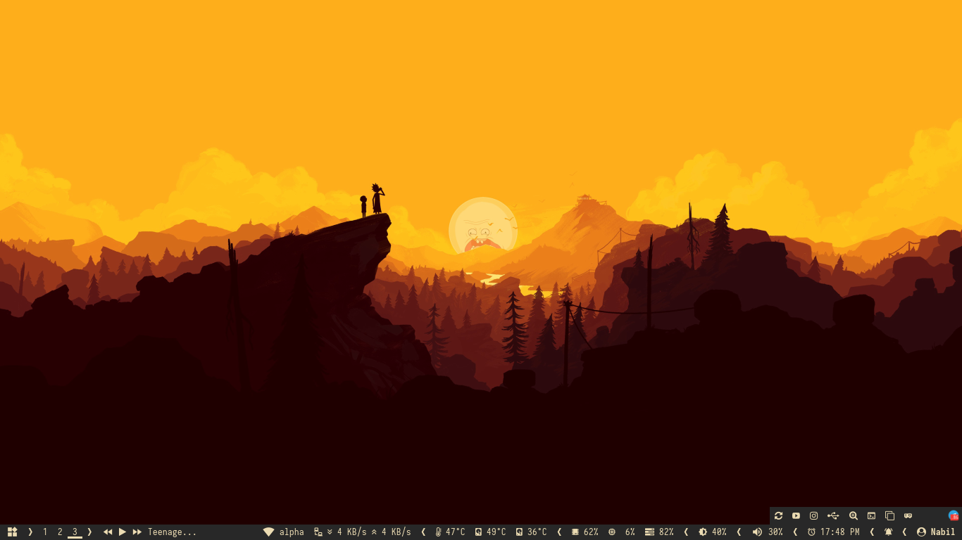 I3-Lücken und Polybar-Vorschau