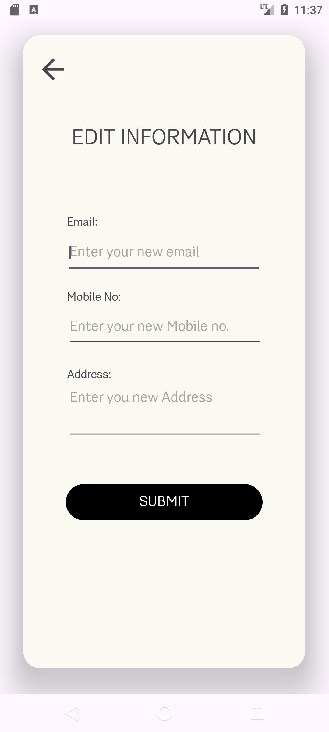 تحرير صفحة معلومات الملف الشخصي صورة