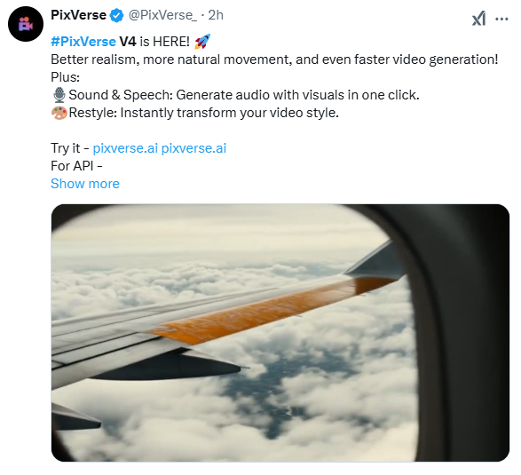 Pixverseの起動v4.0アップデート：同期効果と塗り直し関数はまもなく登場します-AI記事