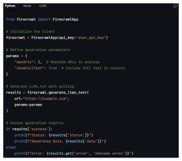 firecrawlがLLM.TXT APIを起動します：任意のWebサイトのLLM.TXTを生成するためのURLを提供-AI記事