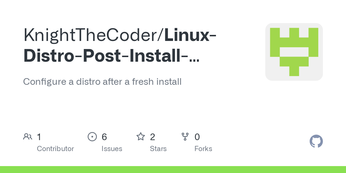 Linux Distro Post Install Scripts