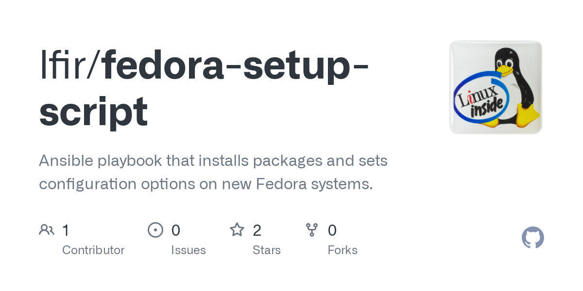 fedora setup script