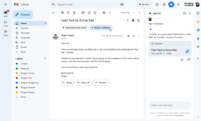 Google Gmailは、スマートな「カレンダーへの追加」機能を追加して、スケジューリングを簡単にします! -AI記事