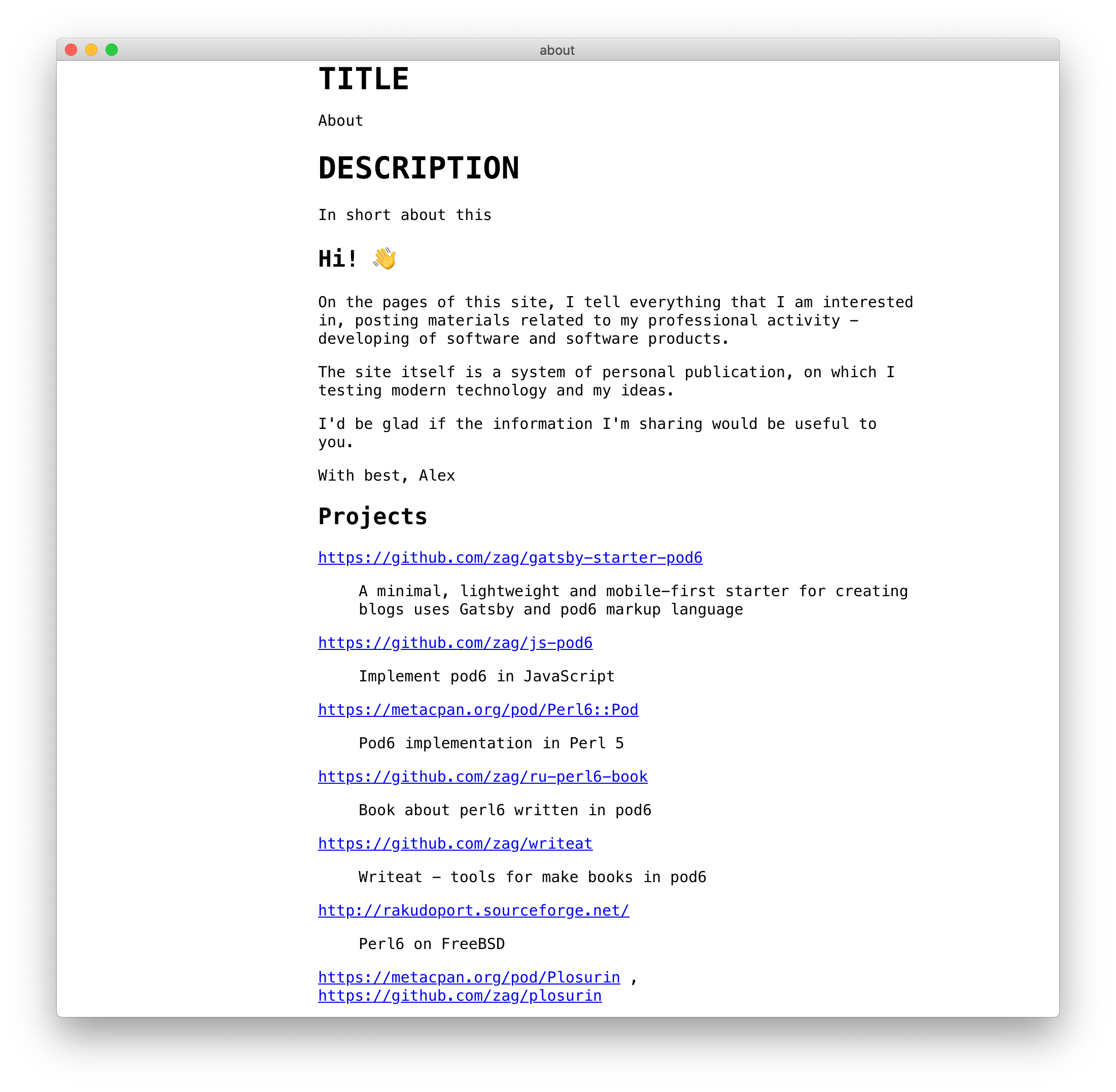 Podlite 편집기 스크린 샷