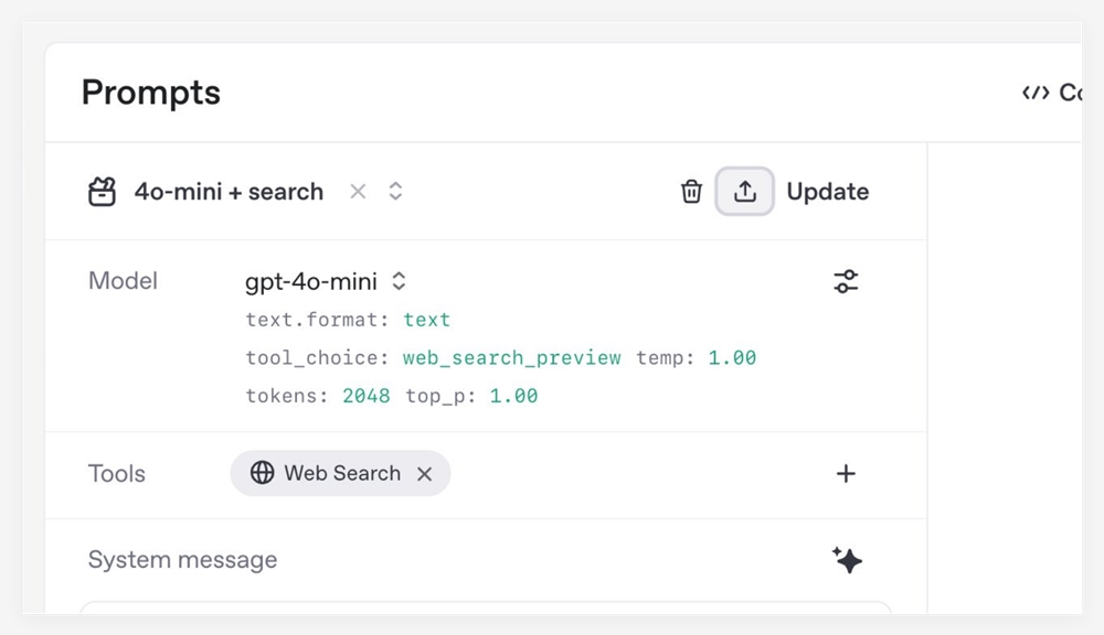 遊び場の新しいアップグレードをプロンプト：機能の最適化とサポート構成の保存と共有-AI記事