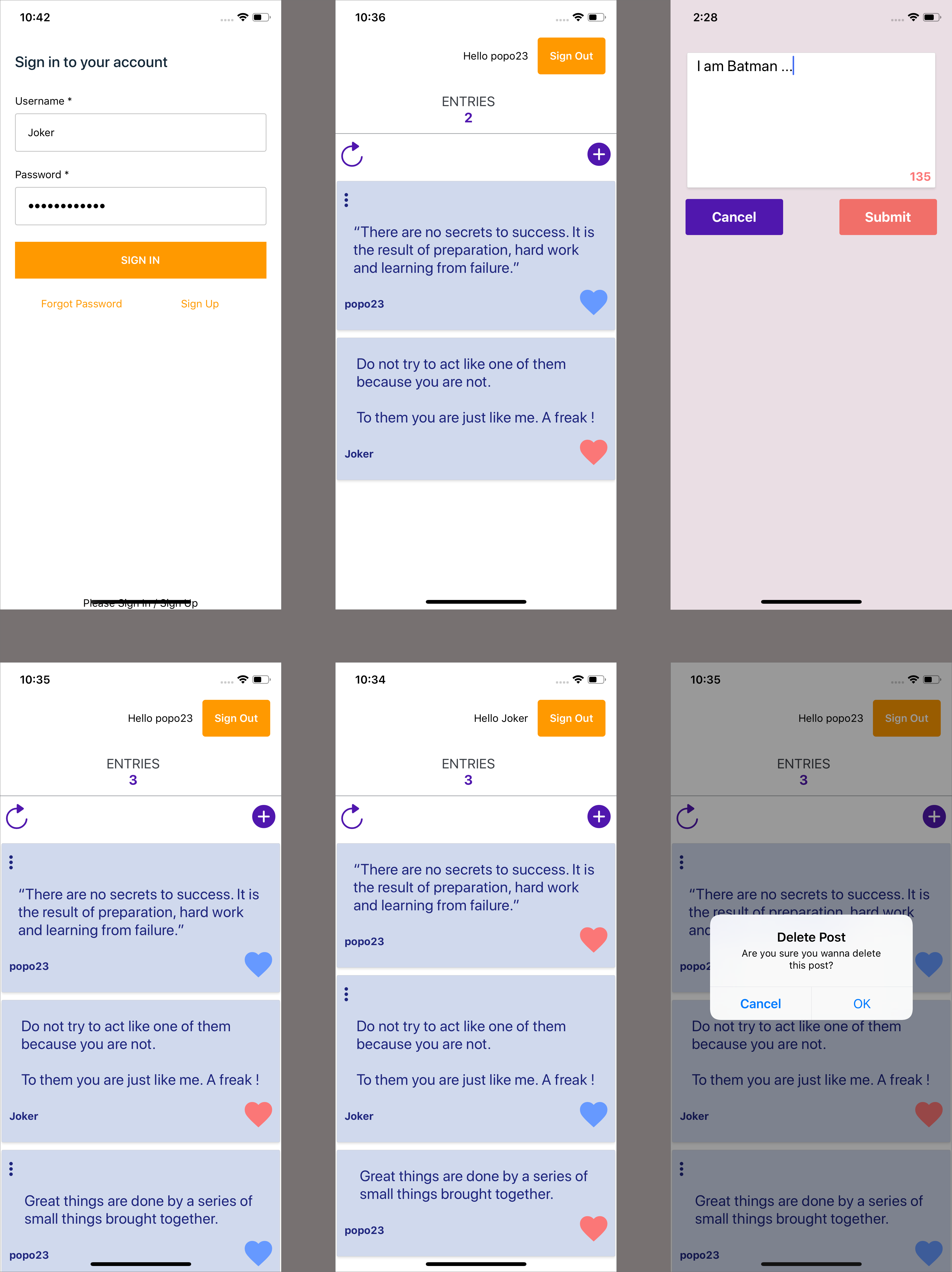 공들여 나열한 것