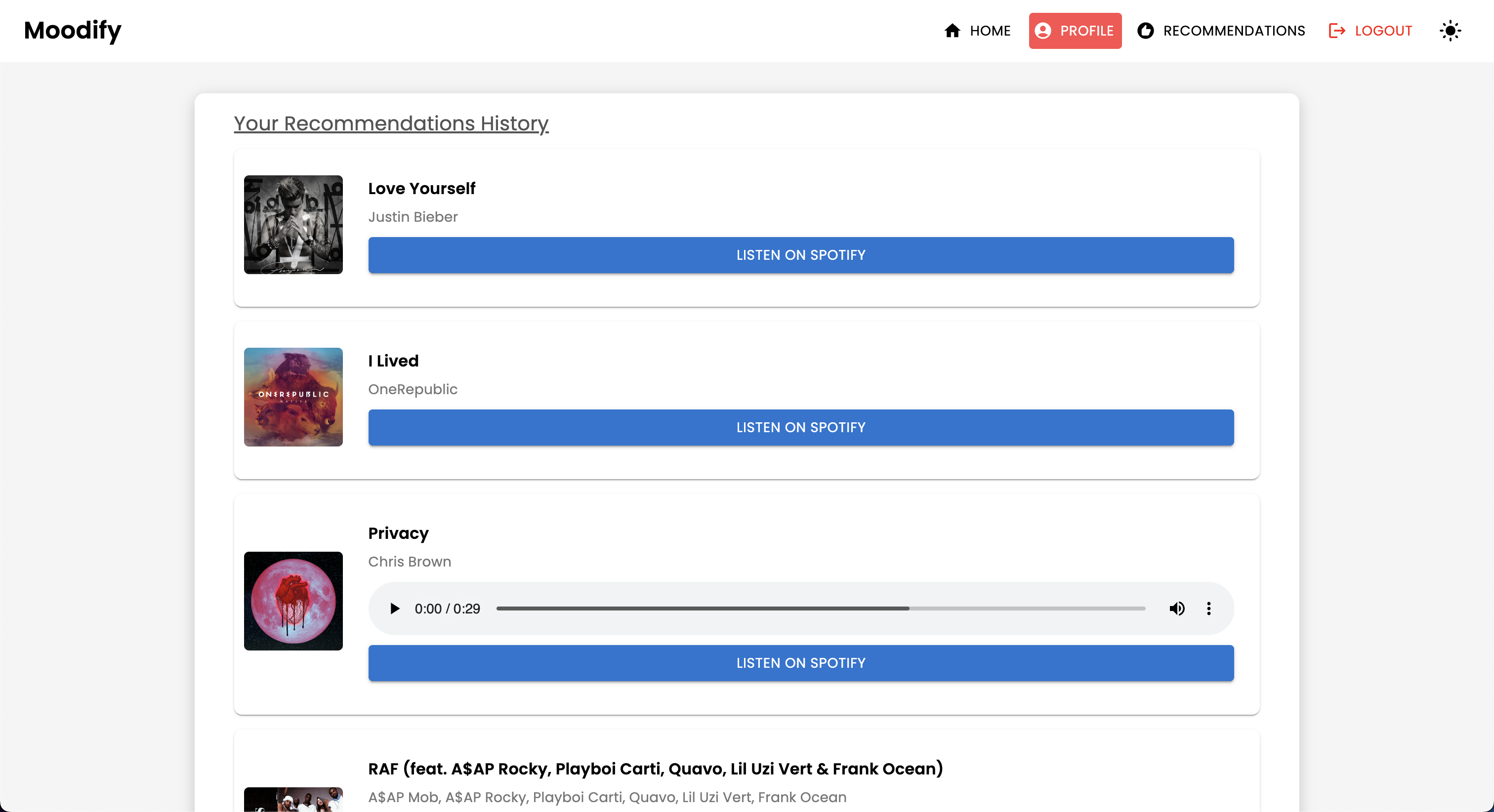 صفحة الملف الشخصي