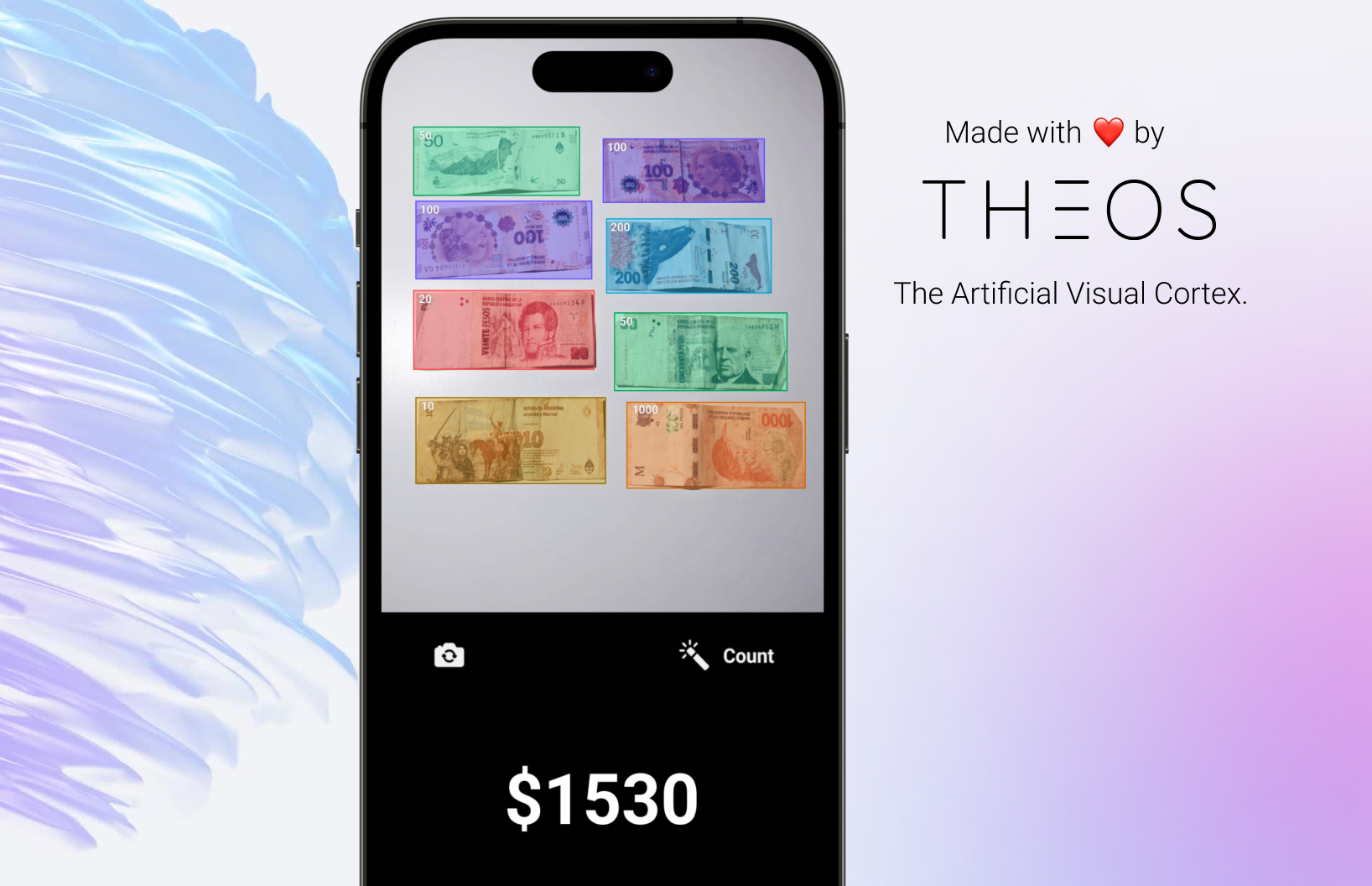 Theos AI가 만든 현금 계산 앱