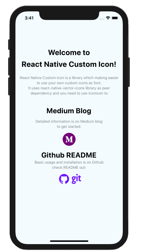 기본 사용자 정의 아이콘에 반응합니다