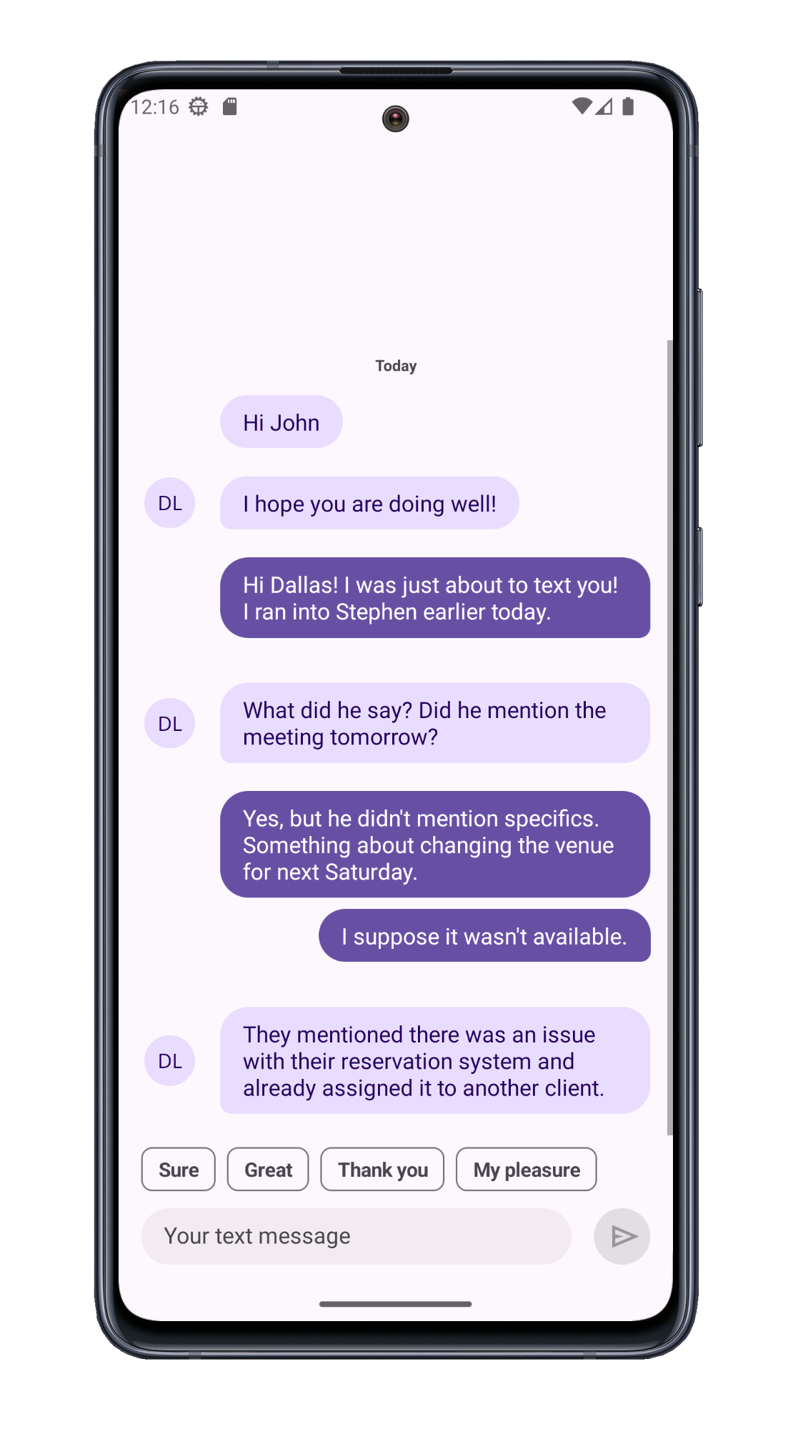 .NET Maui의 Devexpress 채팅
