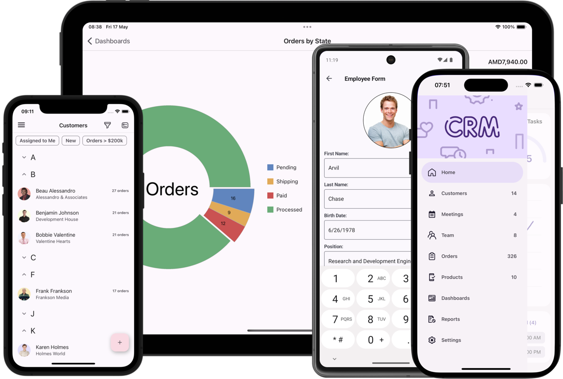 .NET Maui 용 DeVexpress Mobile UI